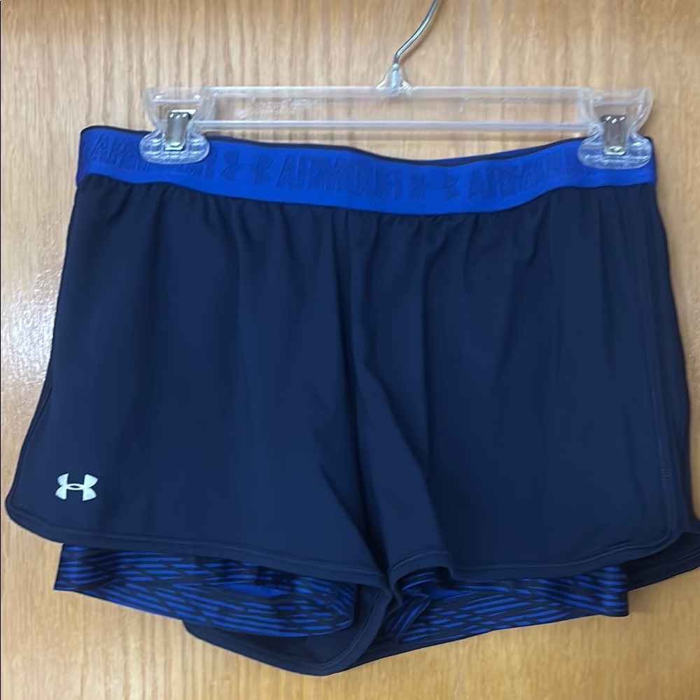 Under Armour Women's Navy and Blue Shorts